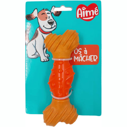 238934 - AIMÉ Lodër Bambuje për Qen, Kockë Përtypëse Gome, 15 cm