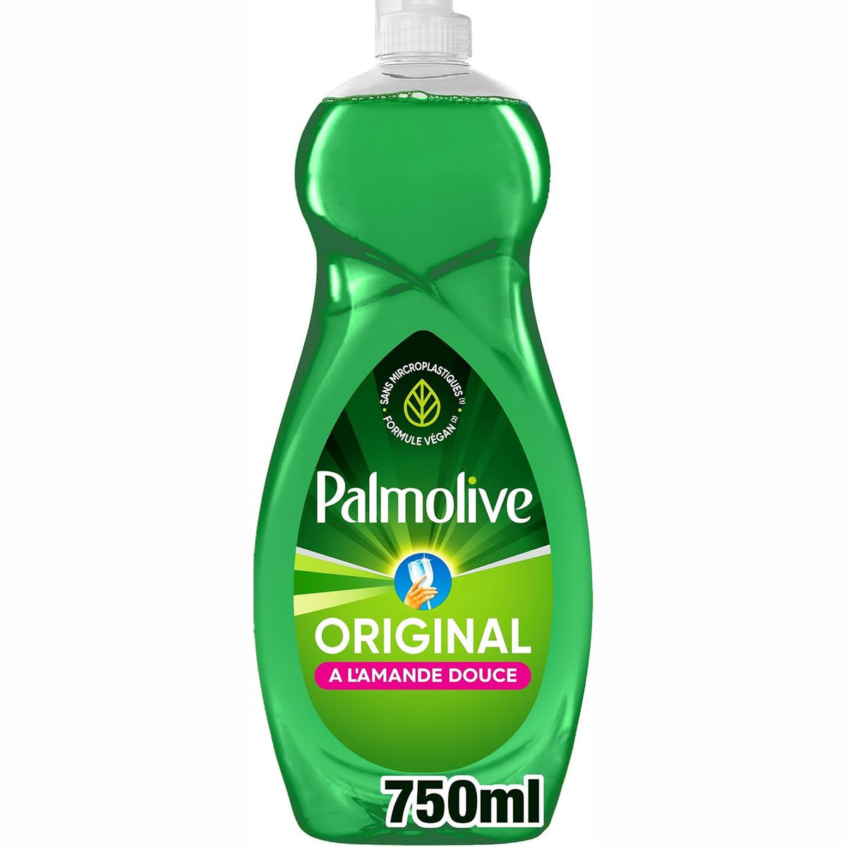 301128 - PALMOLIVE - Lëng origjinal për larjen e enëve me bajame të ëmbla, Shishe 750 ml, Miqësor me lëkurën