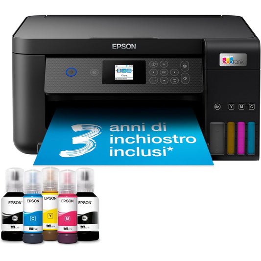 126069 - EPSON Printer EcoTank ET-2850 Gjithçka-Në-Një, A4, Wi-Fi, me Depozitë Boje, i Zi, Furnizim deri në 3 Vjet