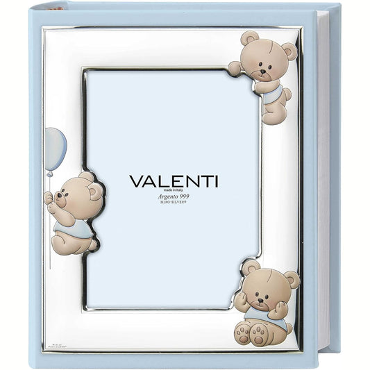 153323 - VALENTINI Album Fotografik me Kornizë, Arushë Pelushi Ngjyrë Blu të Çelët, Përmasat 20x25cm, Referenca 73574 2c