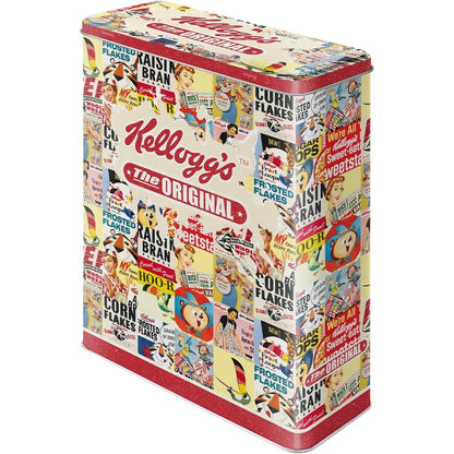 198533 - NOSTALGIC-ART Kutia Retro e Ruajtjes së Fletëve Misri 'Kellogg's The Original Collage', Madhësi XL, Kapacitet 4L, Dizajn Vintage - Ideale si Dhuratë për Kuzhinën