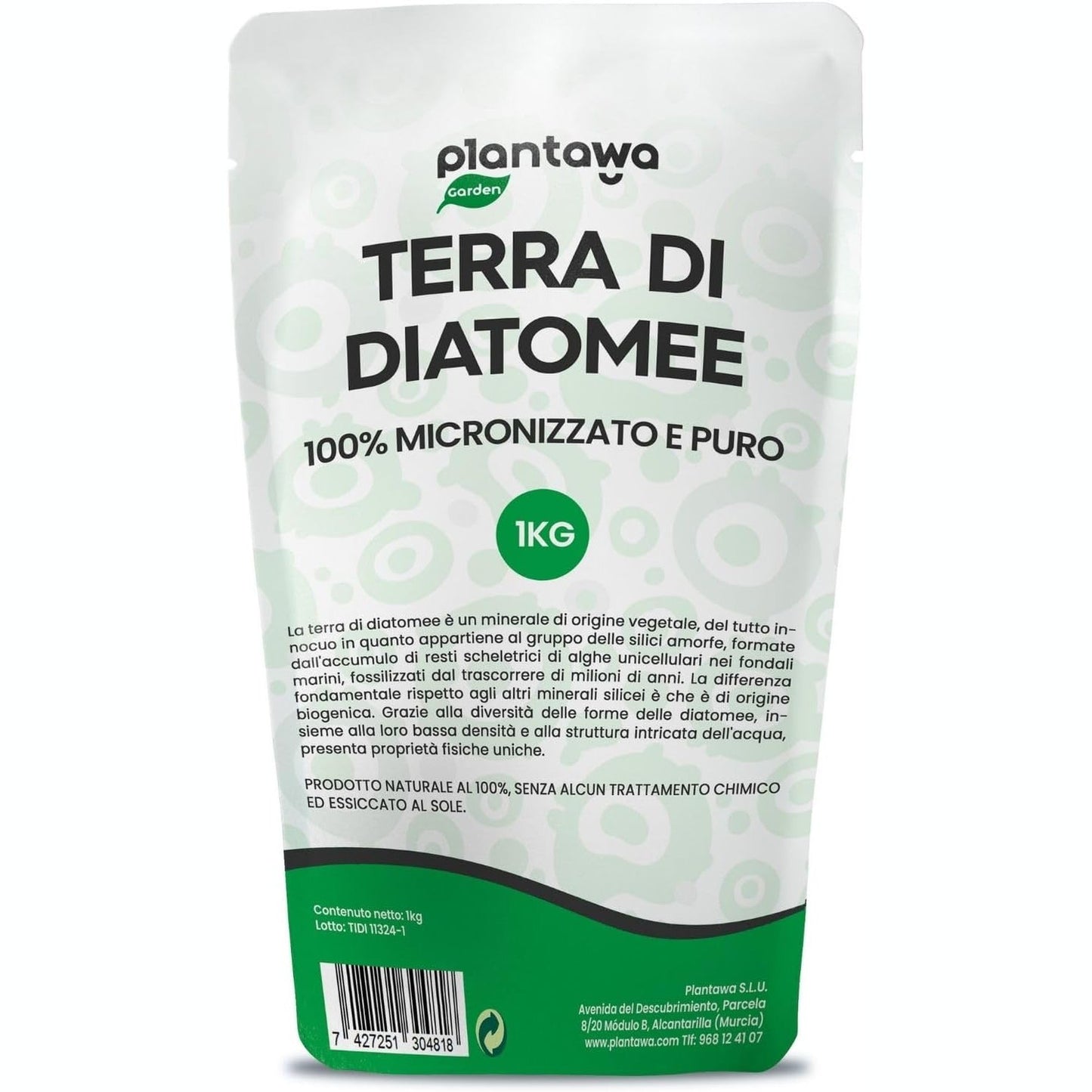 322712 - PLANTAWA Sprej Diatomaceous Earth 1 kg, 100% Natyral, i pakalcinuar, i bardhë, Buburrec, Plesht shtrati, Insekticid Natyral