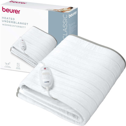 306007 - BEURER Mbulesë dysheku me ngrohje TS 17, material i butë jo i endur, 3 cilësime temperature, 150x80cm, sistem sigurie, çelës i lëvizshëm, i lahet