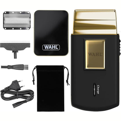 275638 - WAHL Rrojtore Travel Edition Gold, rrojtore elektrike pa tel dhe e rikarikueshme, ideale për udhëtime, kompakte dhe e lëvizshme