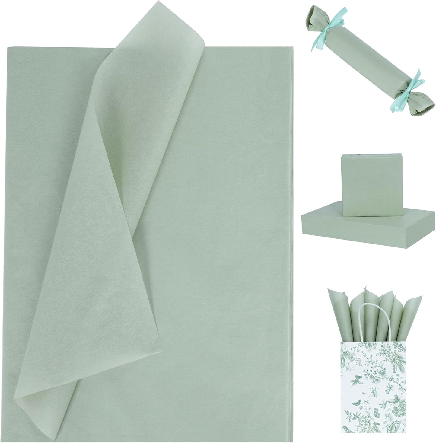 257829 - LARCENCIEL LETËR HIGJIENIKE NGJYRË JESHILE, 55 FLETË, MATERIAL PAKETIMI PËR ÇANTA DHURATASH, 50x35 CM