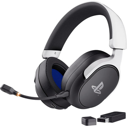 272912 - GXTrust 499BW Forta Kufje pa tel për lojëra, të licencuara për PlayStation 5, marrës USB 2.4G, drajverë 50 mm, jetëgjatësi baterie 55 orë, mikrofon