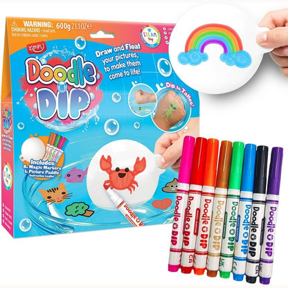 336738 - ZIMPLI Doodle N Dip, 8 x Shënjues Magjikë, paletë vizatimi, stilolapsa magjikë me ujë