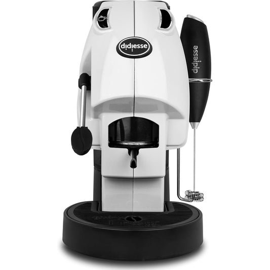 144266 - DIDIESSE – Makinë Kafeje dhe Çaji Baby Frog, me Kapsula, Shkumëzues Qumështi dhe Mbahtës të Dyfishtë për Kapsula Kafeje dhe Çaji, Konsum i Ulët Energjie 450W, Dozator Uji të Nxehtë, Ngjyre e Bardhë