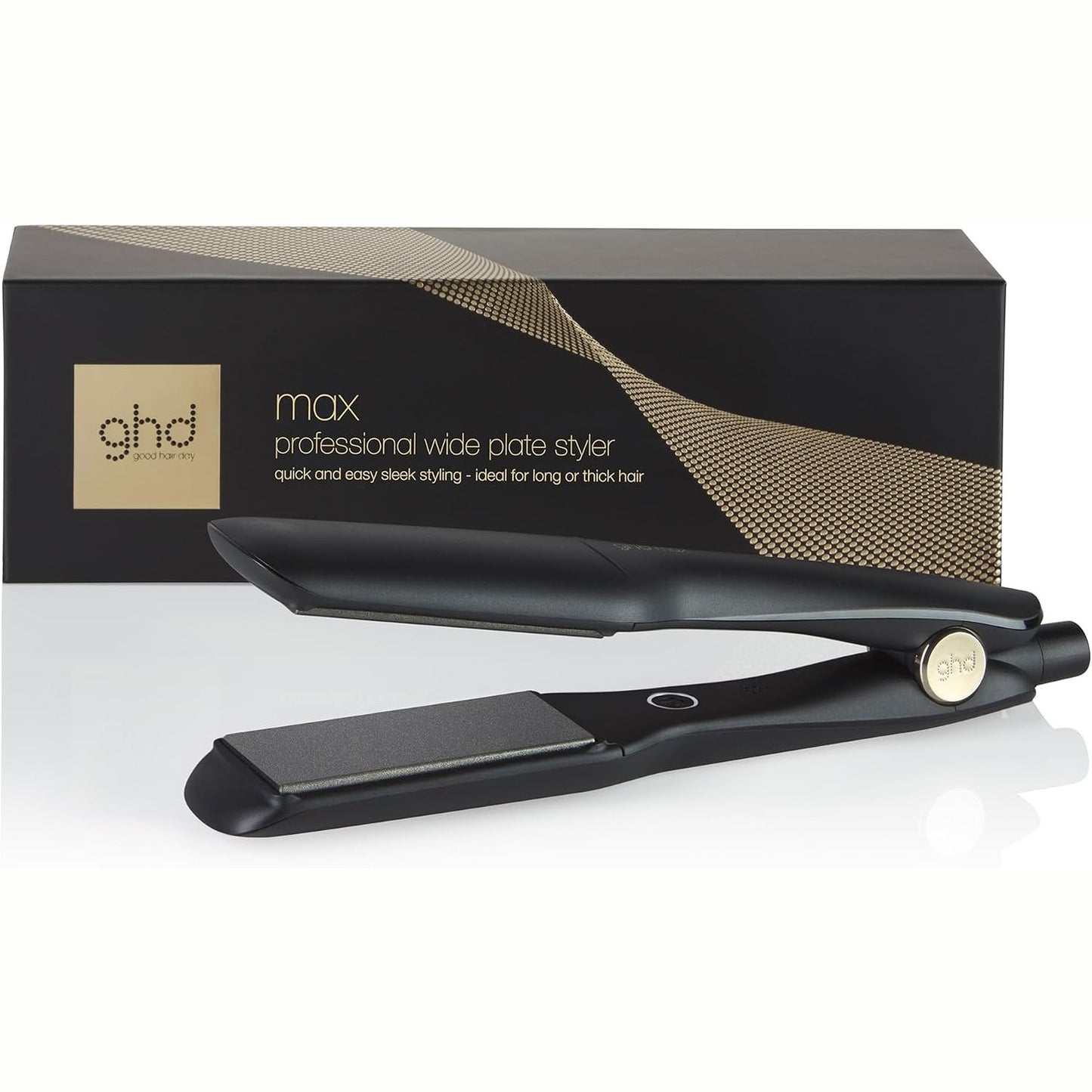 274827 - GHD ghd Max, pjatëzuese me gjerësi 42 mm, shtresë qeramike Ultra Gloss, kabllo rrotulluese 2.7 m