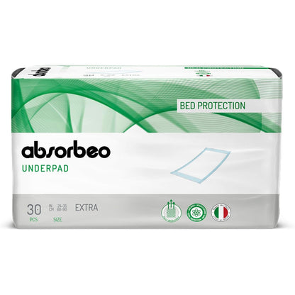 298516 - Mbrojtëse shtrati Absorbeo EXTRA, 30 copë, 60 x 90 cm, Efekt Super Dry, hipoalergjike, plotësisht të frymëmarrshme