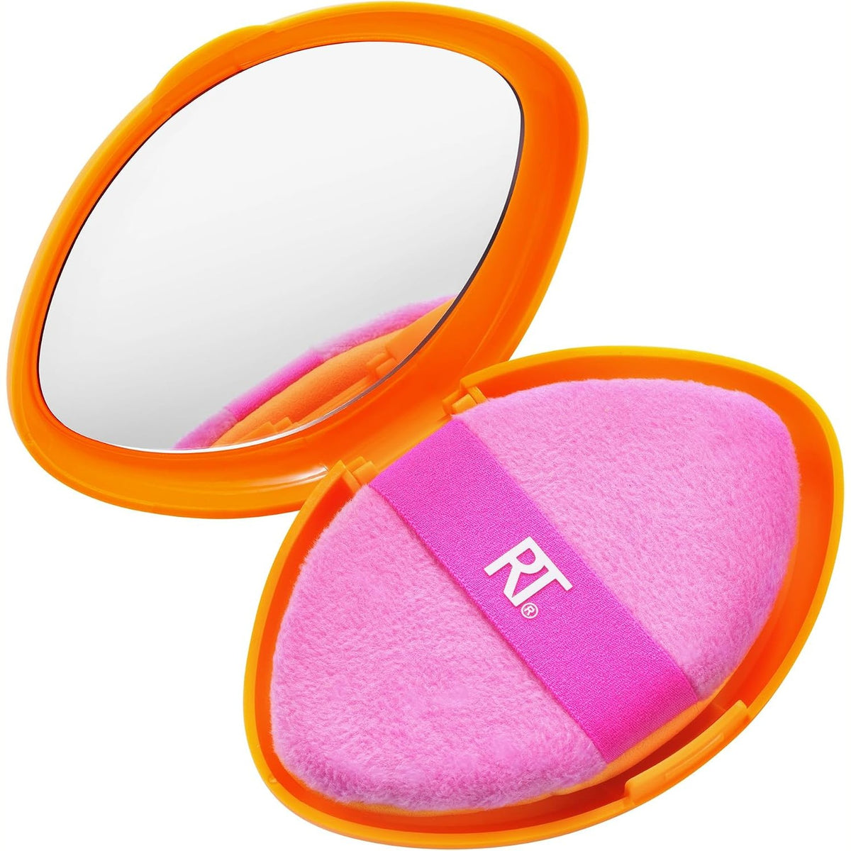 308329 - REAL TECHNIQUES Çantë udhëtimi Miracle Powder Puff, qese për përzierjen e makijazhit 2-në-1, me dy anë, brez elastik, 1 njësi