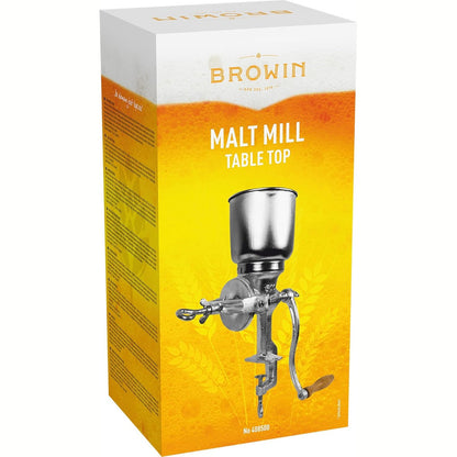 239642 - BROWIN MULLI DRITHËRASH ME DORË 1 kg, Manual për Bluarjen e Maltit, Miell për Bukë, Misër dhe Bizele, Argjend