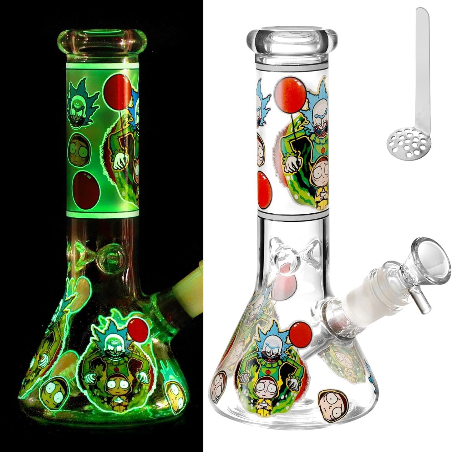 162884 - MASENYEE - Bong Qelqi 20cm, me Tas dhe Filtër 14.5mm, Tub Uji Chillum kompakt, material i fortë dhe i trashë, (Ngjyra: i verdhë Qelibar)
