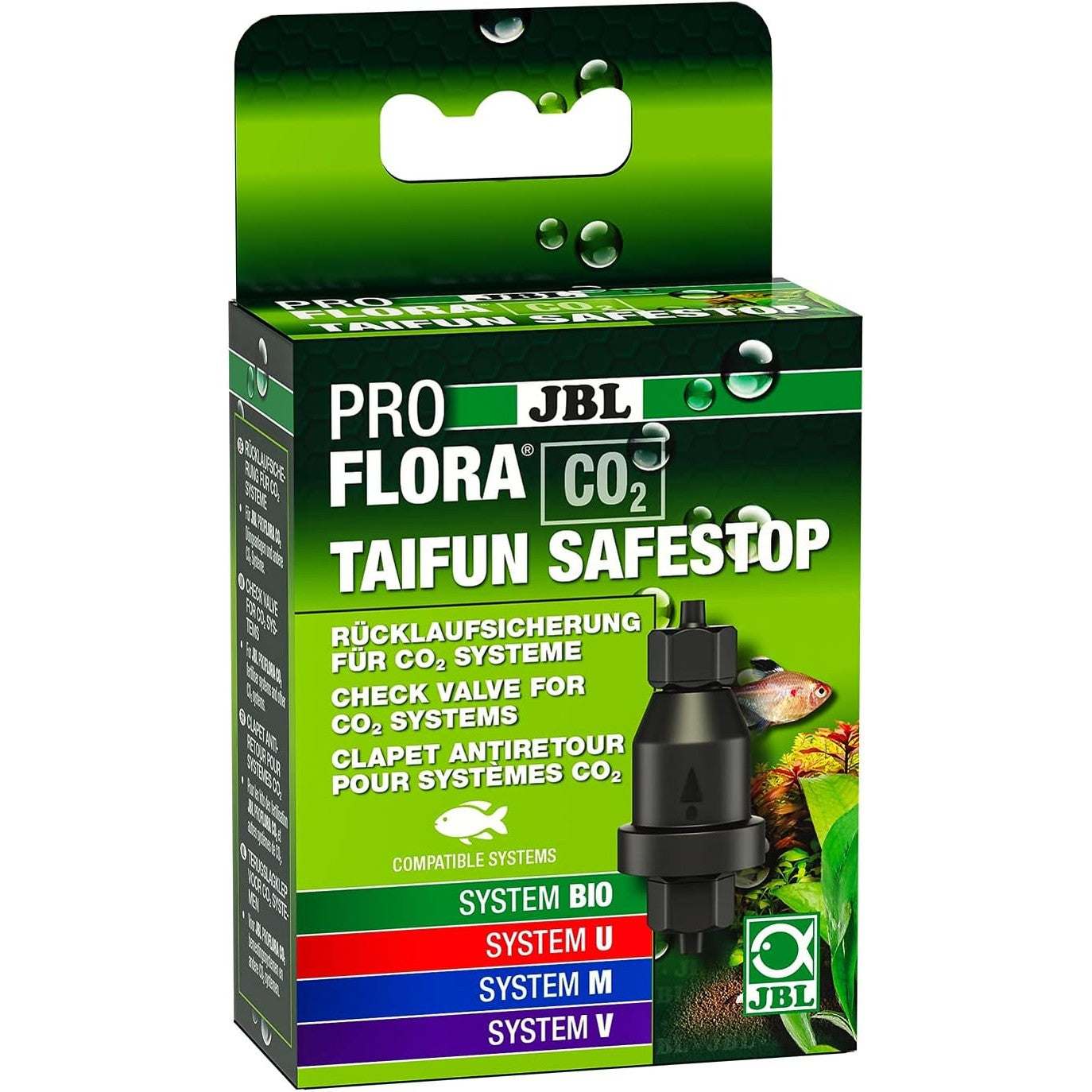 258333 - JBL - PROFLORA CO2 TAIFUN SAFESTOP, parandalues i rrjedhjes së kundërt për sistemet CO2, për diametër tubi 4/6 mm