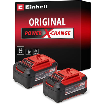 272829 - EINHELL PXC TWINPACK 5.2 AH - Bateri origjinale Li-Ion, 18 V, 2 x 5.2 Ah, universale për pajisjet PXC, menaxhim proaktiv i baterisë