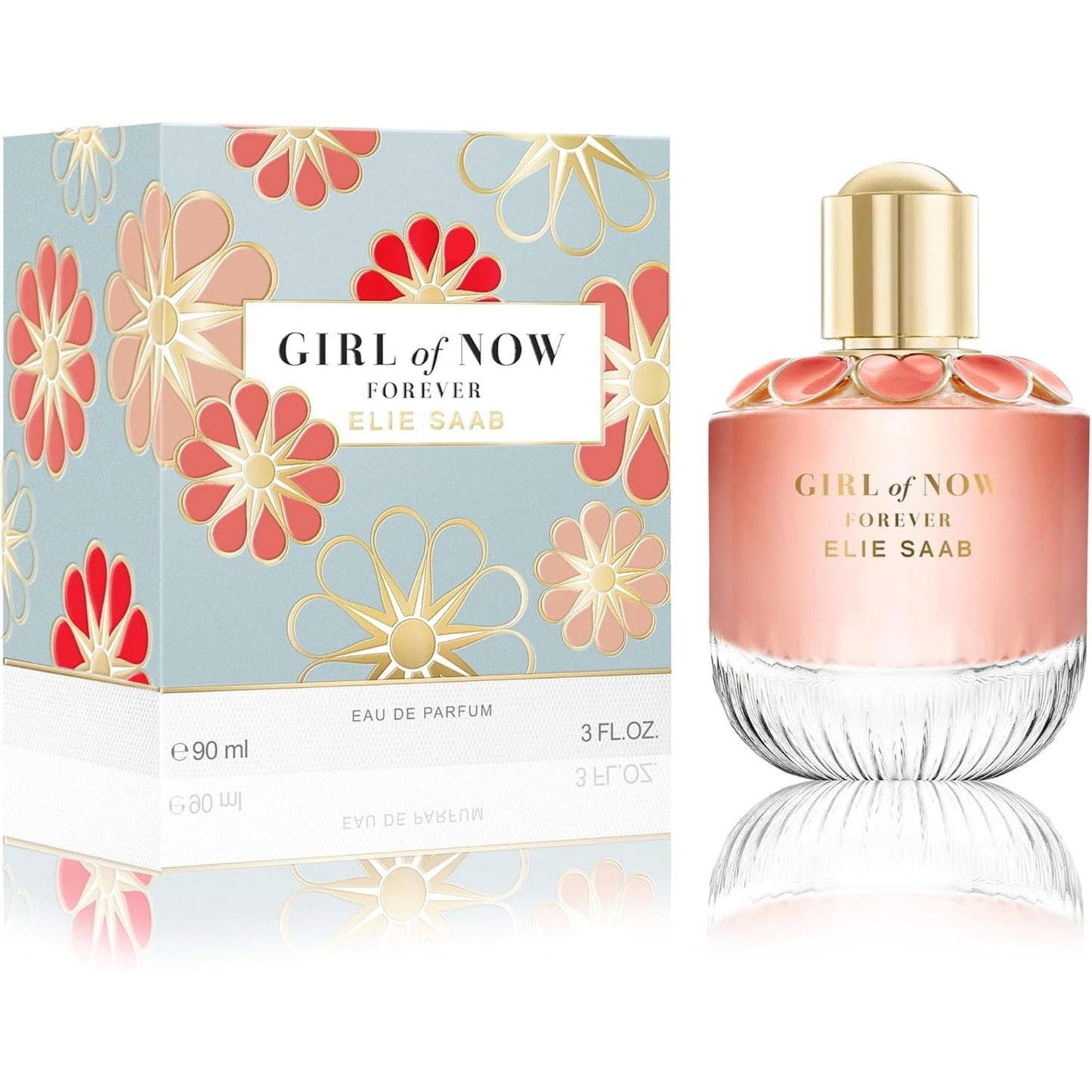 271160 - ELIE SAAB Girl of Now Forever 90 ml – Eau de Parfum për Femra – Aromë Frutore dhe Lulesh – Nota: Mjedre, Limoni, Trëndafili, Lule Ormondi, Paçuli – Shishe Qelqi Transparente