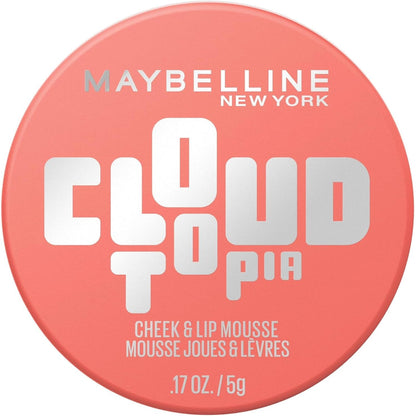 318434 - MAYBELLINE NEW YORK - Skuqës shkumë shumëpërdorimësh - Faqe dhe buzë - Përfundim mat i paqartë - Teksturë e lehtë - Deri në 14 orë përdorim - Rezistent ndaj transferimit - Cloudtopia - Ngjyra: 05 Coral Illusion