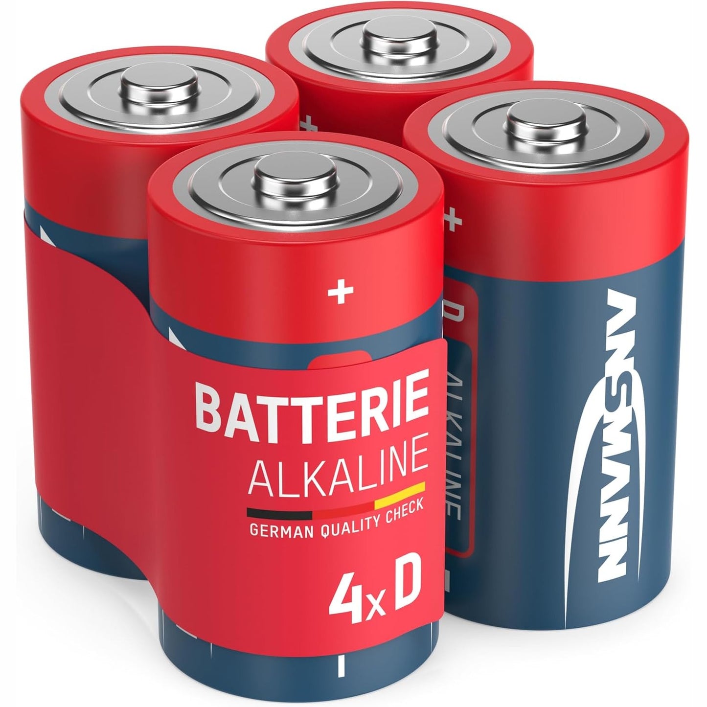 269382 - ANSMANN Bateri alkaline Mono D 1.5V (Pako me 4) – Bateri LR20 të papërshkueshme nga uji, për lodra, elektrikë dore, radio, etj.