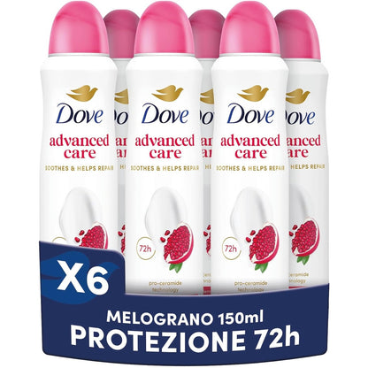 271488 - DOVE Sprej Deodorant Advanced Care Go Fresh Pomegranate, 150 ml, 6 copë, Pa alkool, deri në 72 orë