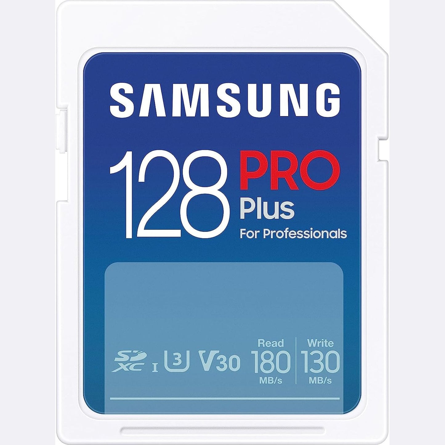 268873 - KARTË SD SAMSUNG PRO PLUS: 128 GB, UHS-I U3, lexim 180 MB/s, shkrim 130 MB/s, për DSLR dhe kamera sistemi, MB-SD128S/EU.