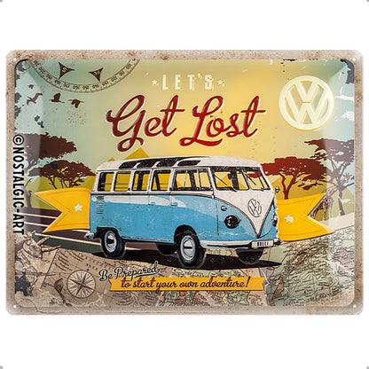 214335 - VOLKSWAGEN Tabelë Retro prej kallaji, 30 x 40 cm, Produkt Origjinal i Licencuar, e bërë prej metali, dizajn vintage