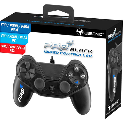 299744 - Mando Kontrollues me tela me kabllo Pro4, i zi, Aksesorë për PS4 / Slim / Pro / PC / PS3
