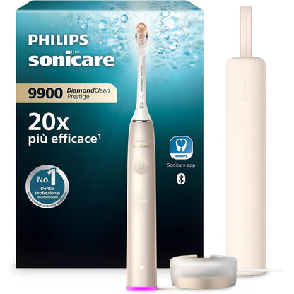 302687 - PHILIPS Sonicare DiamondClean Prestige 9900 - furçë dhëmbësh elektrike me 1 kokë furçe A3 Premium, kuti karikimi, ngjyrë perle (modeli HX9992/11)