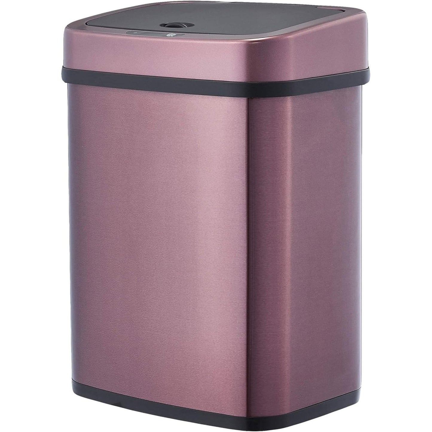 250764 - AMAZON BASICS Kosh plehrash automatik prej çeliku inox, drejtkëndor, 12 litra, ngjyrë burgundy