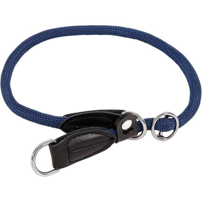 216422 - LIONTO Qafore qensh e bërë nga najlon i qëndrueshëm, gjatësi 50 cm, trashësi 1 cm, jakë martingale, lëkurë imituese, blu