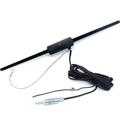 269217 - SOUND-WAY Antenë FM e Amplifikuar me Rrugë për Përdorim të Brendshëm, Vetëngjitëse, për Makinë, Kamion, Kamper, E Zezë