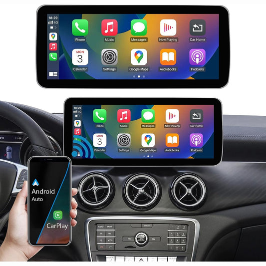 272594 - NINETOM Radio makine me ekran me prekje 12.3 inç për Mercedes Benz A/C/V-Class GLA CLA W176 C117 X117 X156 W447 2015-2018 me NTG 5.0/5.1/5.2, mbështet Apple Carplay/Android Auto/Mirrorlink