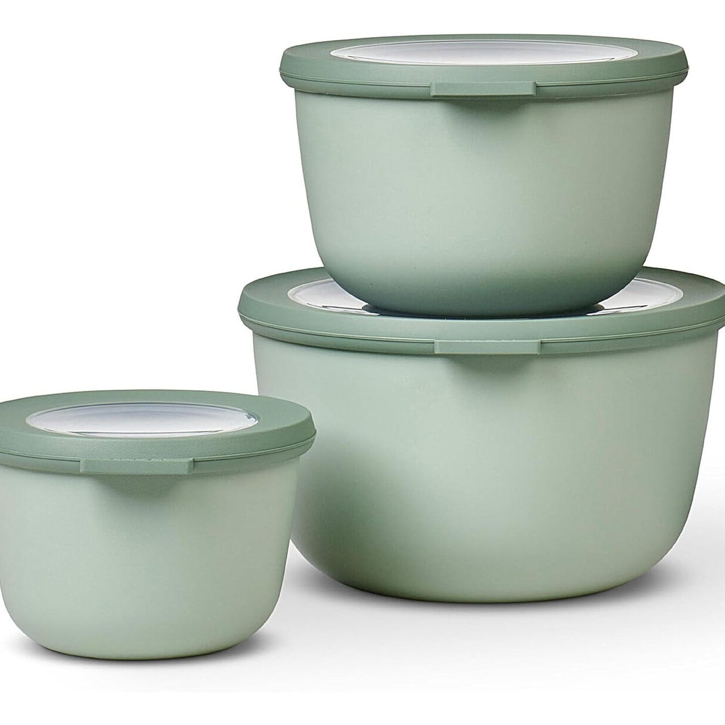 218198 - MEPAL Set me 2 pjesë Multi-Bowl Cirqula Round, enë të përshtatshme për mikrovalë, 500 ml, 1000 ml dhe 2000 ml, Nordic Sage