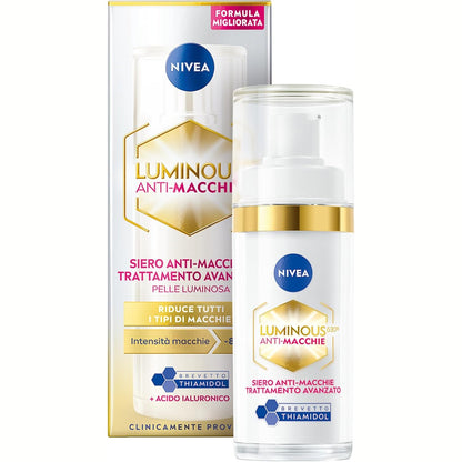 271806 - NIVEA Serum për fytyrën Luminous630, 30 ml, me acid hialuronik dhe tiamidol