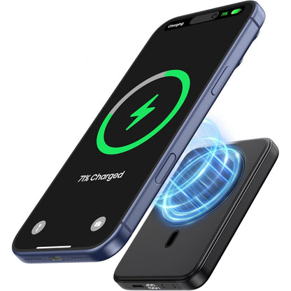 309942 - ADDTOP Power Bank Magnetike 10000mAh, PD 20W, Karikim të Shpejtë, USB-C, për iPhone 17/16/15/14/13/12
