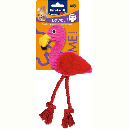 242859 - VITAKRAFT - Safari Flamingo, Lodër Qensh, Lodër Pelushi për Qen, Me Qyqe, Korduroy (1 Copë)