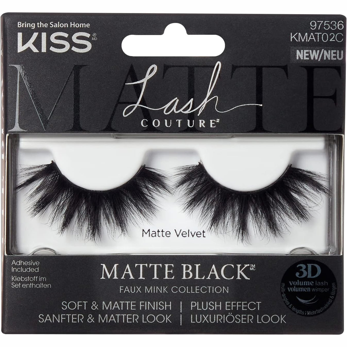 302418 - KISS Koleksioni i qerpikëve Lash Couture Matte Black Lashes - Matte Velvet