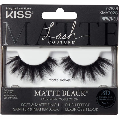 302418 - KISS Koleksioni i qerpikëve Lash Couture Matte Black Lashes - Matte Velvet