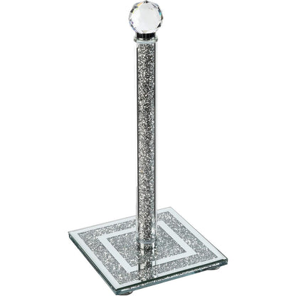255530 - LONDON BOUTIQUE Mbajtëse rrotullash kuzhine me gurë kristali, 30 cm e lartë, në kuti dhurate.