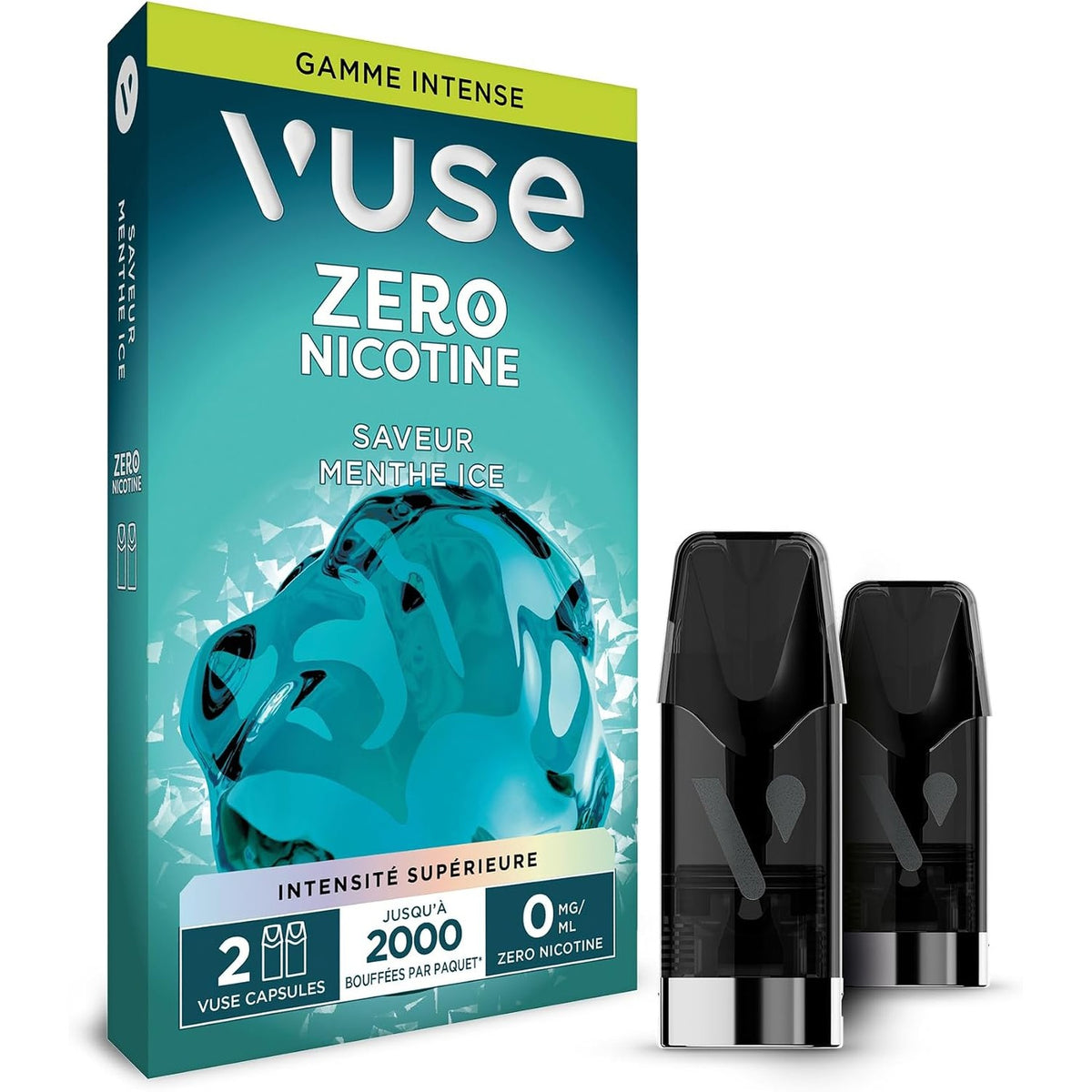321912 - VUSE - Kapsula Intense Range, Mente Akullore, Pako me 2, deri në 1000 thithje për kapsulë, 2.0 ml lëng elektronik, pa nikotinë
