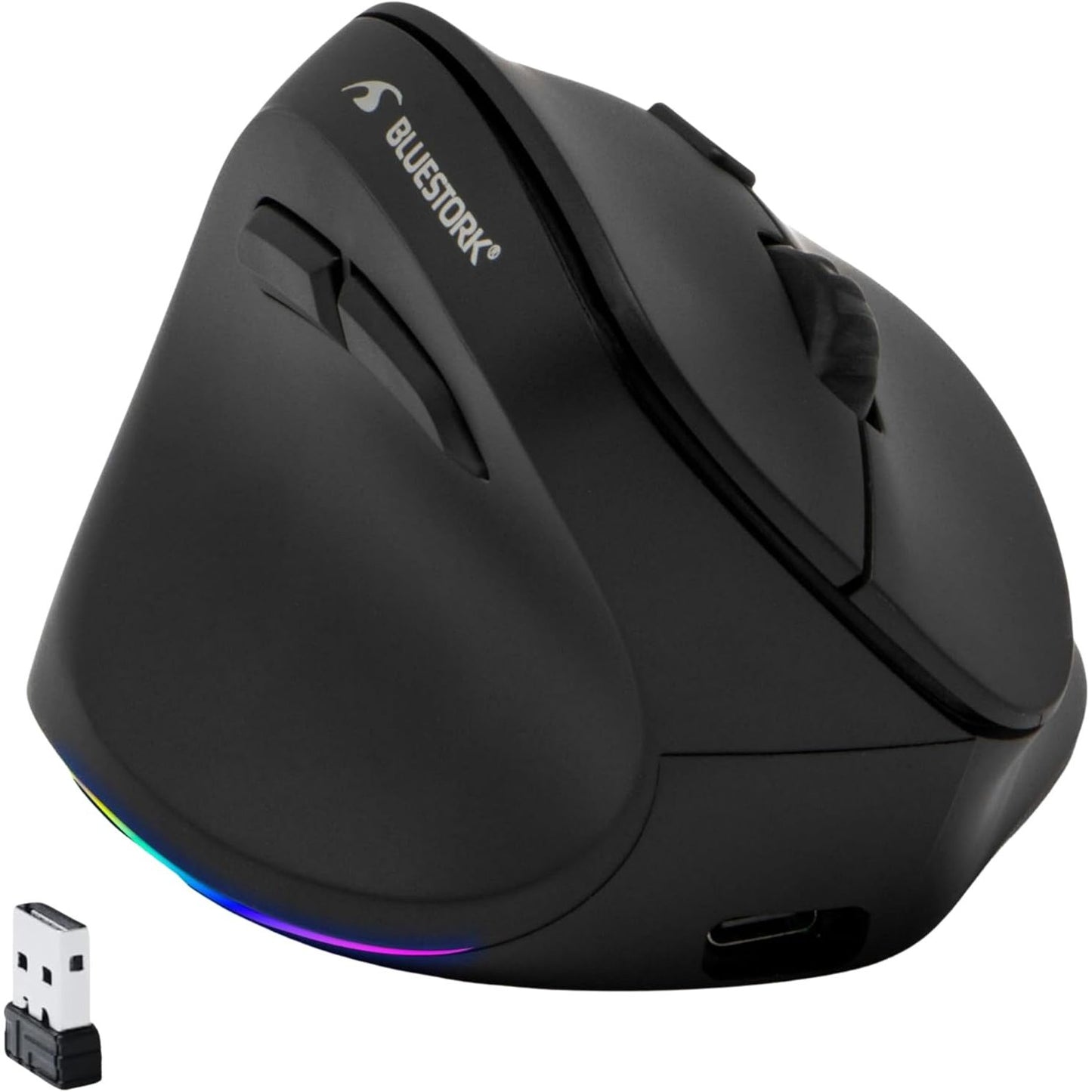 276797 - BLUESTORK Maus vertikal pa tel ergonomik, 800-2400 DPI, 6 butona, LED RGB, PËR ME DORËN E MËNGJIT