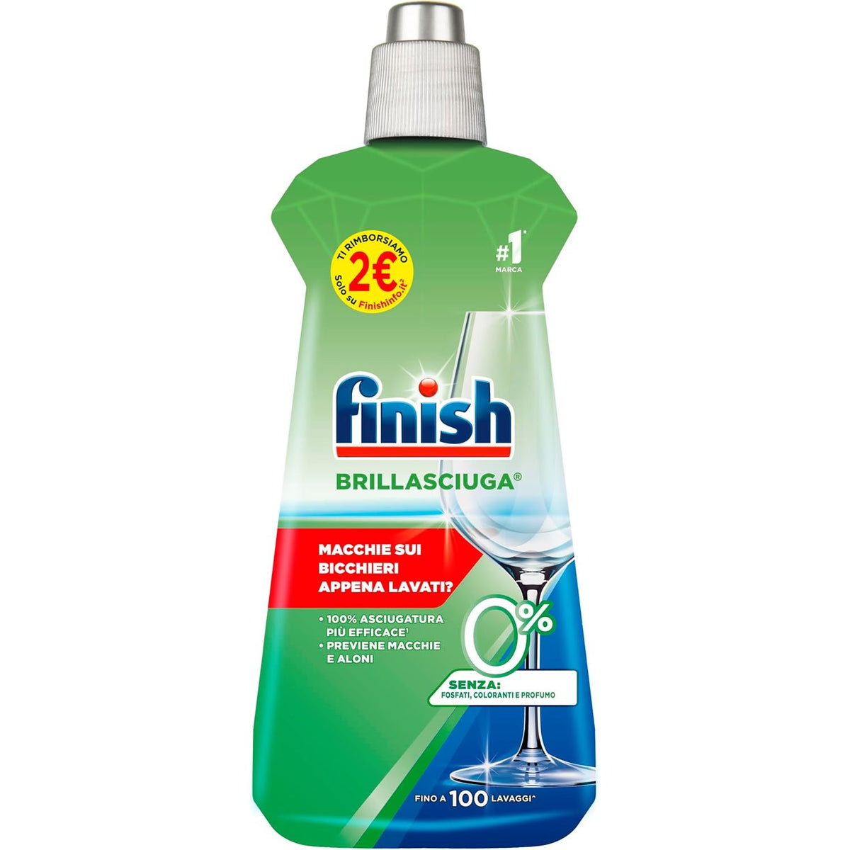 306996 - Finish Shpëlajës për lavastovilje, 500 ml, 0% për enë të thata dhe me shkëlqim