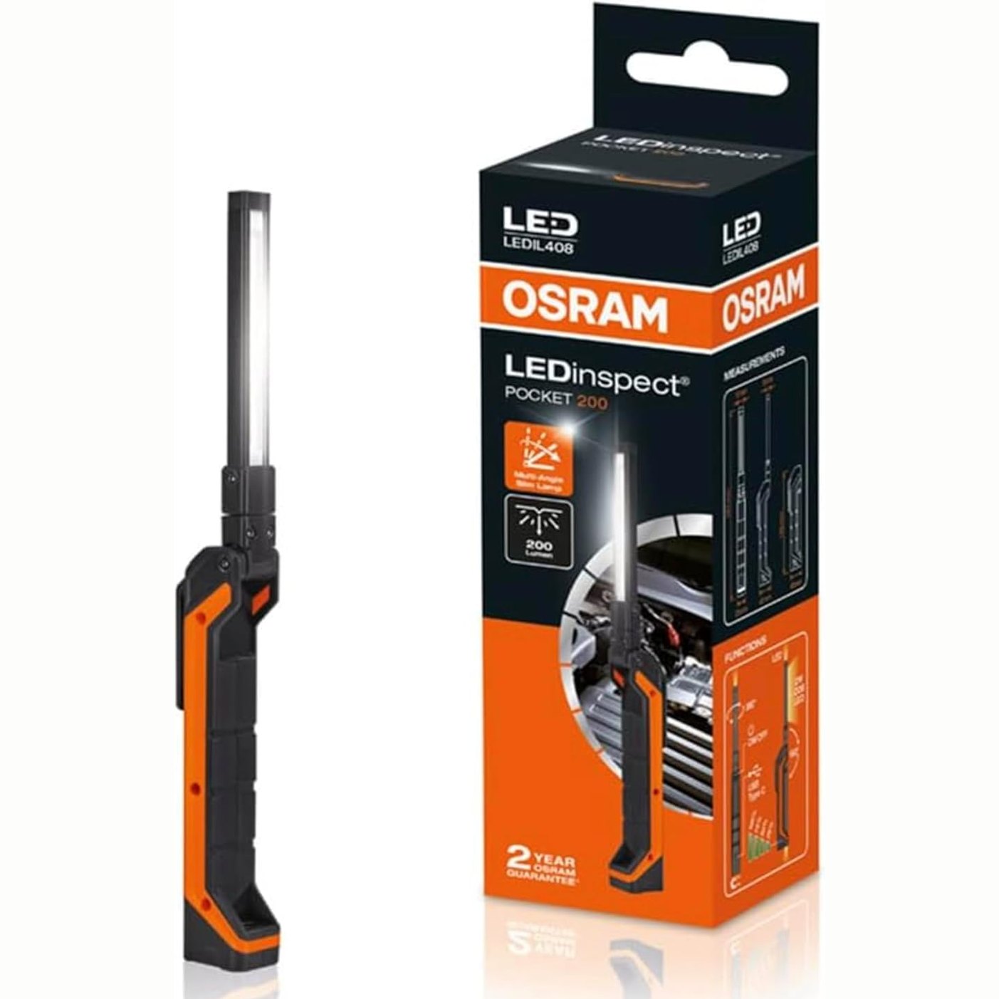 197187 - OSRAM LEDIL408 LEDinspect POCKET200, Dritë Inspektimi LED e Rikarikueshme, 6500K, Magnetike, Fleksibile