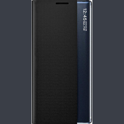310573 - TANYO Mbulesë mbrojtëse Smart View për Samsung Galaxy S20 FE (Edicioni me Fan), mbulesë me dritare transparente shikimi, mbulesë me palosje me funksion mbështetëse – Blu Mbretërore