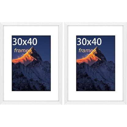 176197 - WYEWYE - Kornizë Fotografie 50x70, Kornizë prej Druri MDF e Bardhë, me Xham Akrilik, Për Varje Vertikale ose Horizontale, Për Foto, Postera, Puzzle