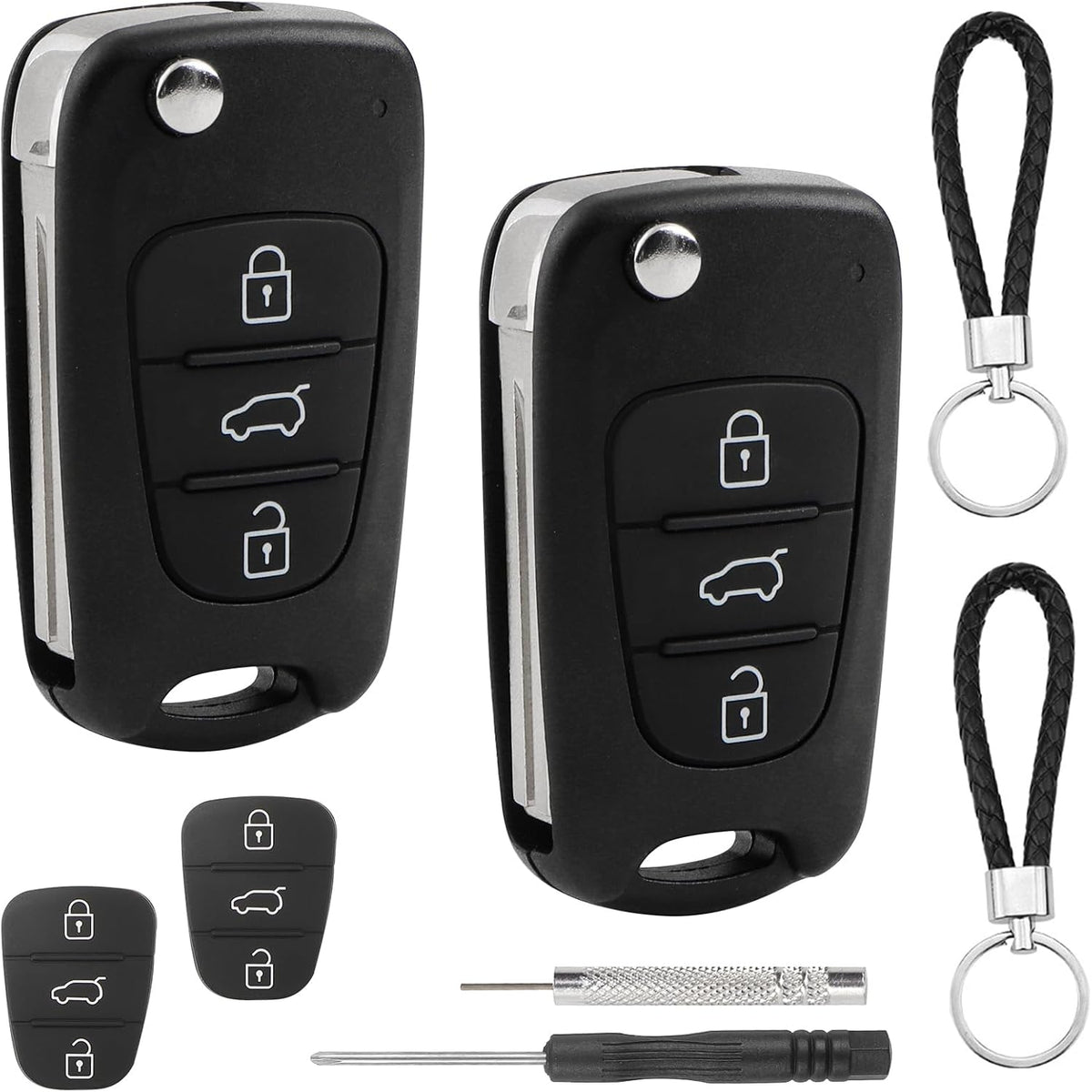 335185 - HYUNDAI 2 kuti çelësash me telekomandë me 3 butona për i10, i20, i30, ix20