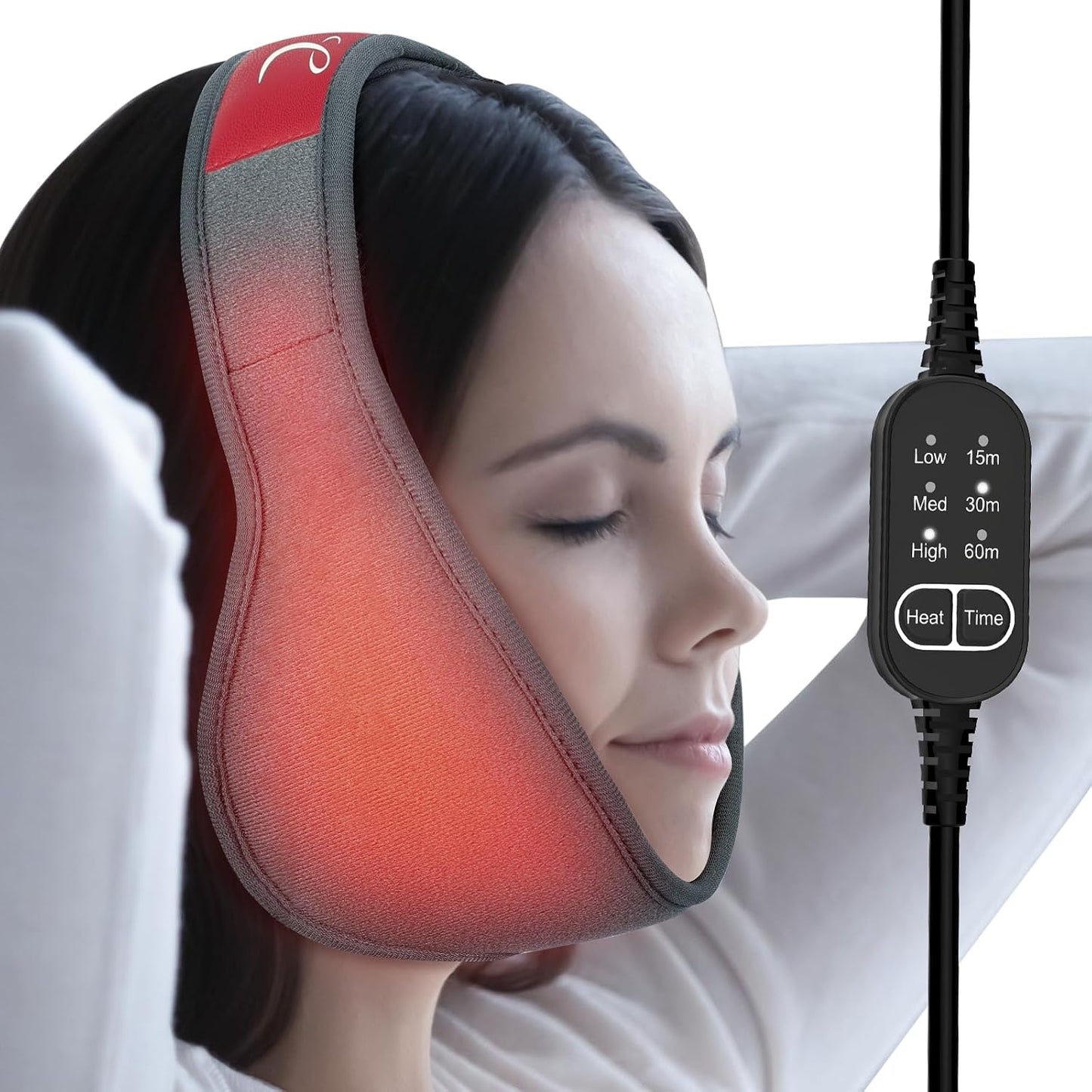 289943 - Comfytemp - Ngrohës fytyre për nofulla me USB, Jastëk ngrohës 83x11cm, me mbyllje automatike, kompresë nxehtësie