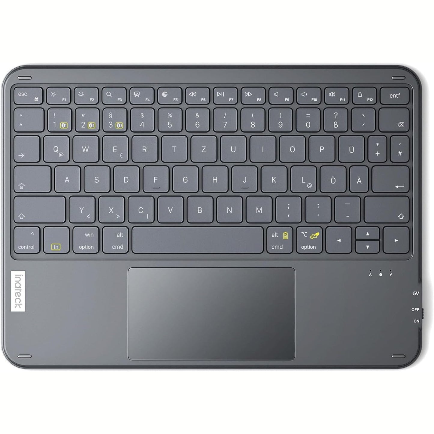 273568 - INATECK Tastiera për Tablet me Touchpad, Ultra e Lehtë Pa Tel QWERTZ Gjermanisht, e përputhshme me iPad/Tablet/Windows/Laptop/PC, KB01105