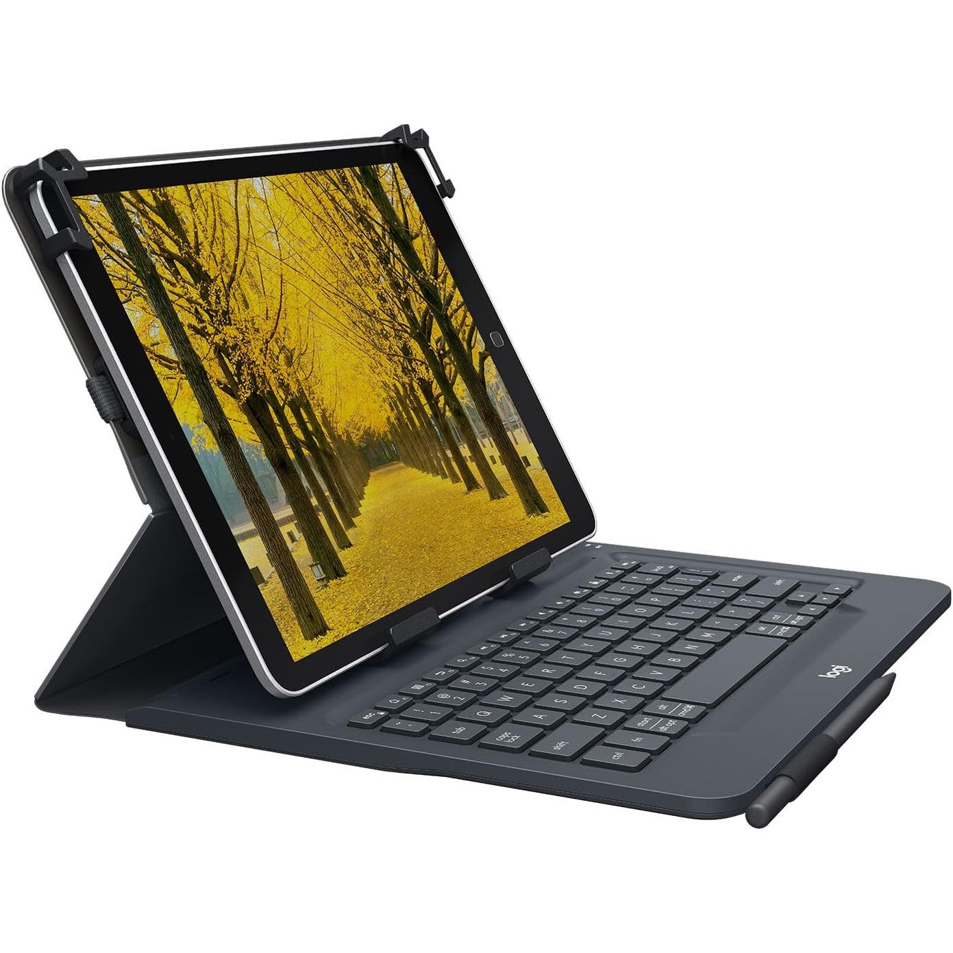 267915 - LOGITECH Kuti për tablet Universal Folio me tastierë pa tel, Bluetooth, jetëgjatësi baterie 2-vjeçare, për tableta 9 dhe 10 inç, sistem operativ Apple, Android dhe Windows, paraqitje QWERTY italiane - e zezë