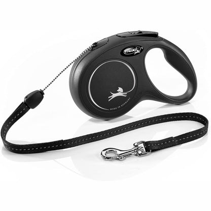 257238 - FLEXI Classic S, Lidhëse e tërheqshme 8m për qen të vegjël deri në 12 kg, E zezë, Pesha 228.8 g, Përmasat 10.3 x 16.8 cm