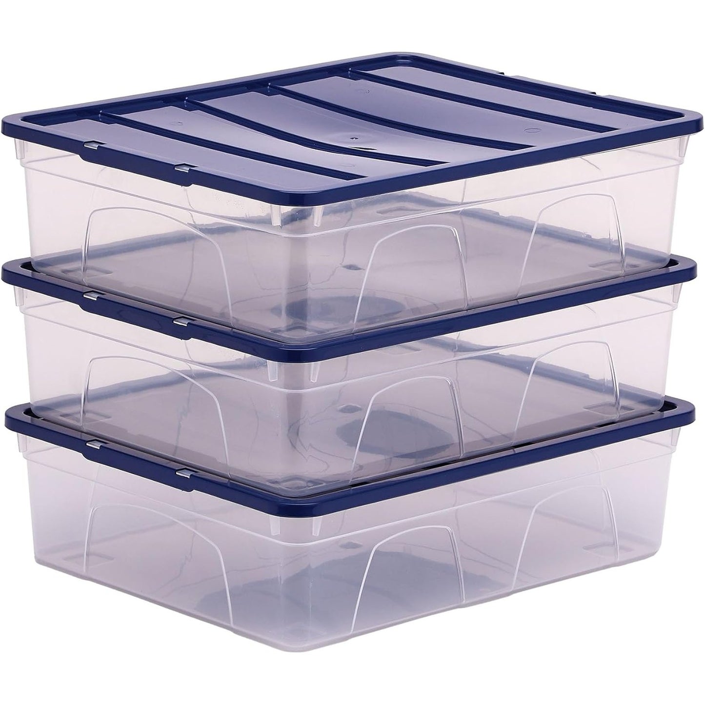 187736 - BANKERS BOX Kuti Plastike Ruajtjeje 12L me 3 Pako, pa BPA, 100% të Ricikluar, të Stivueshme, Mbulesë Rezistente ndaj Pluhurit, 11x32x40cm, Ideale për Organizimin e Shtëpisë dhe Zyrës